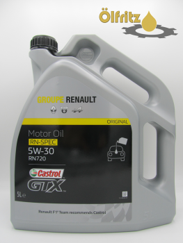 Castrol GTX RN Spec 5W30 RN720 5L (Renault)