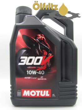 Motul 300V 4T Factory Line Road Racing ESTER CORE 10W-40 Motorradöl 4l