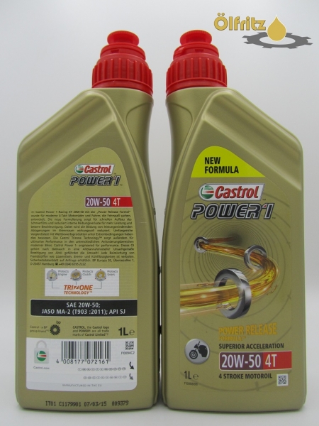 Castrol Power 1 4T 20W-50 Motorradöl 1l