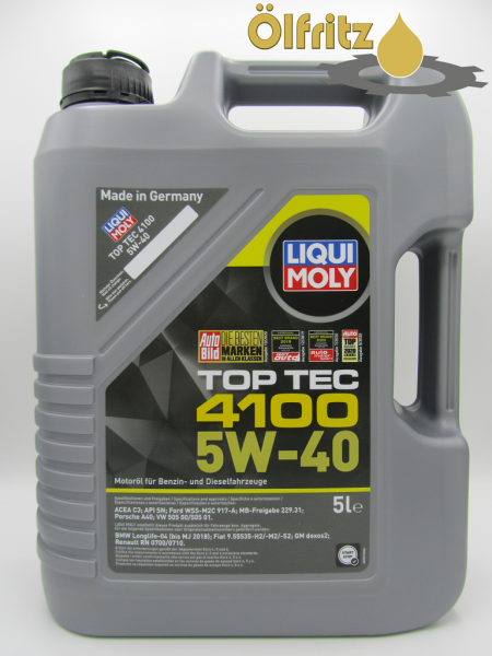 Liqui Moly Top Tec 4100 5W-40 Motoröl 5l