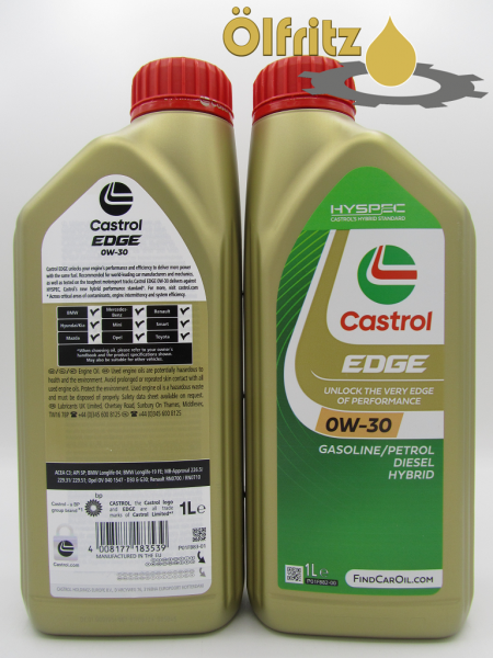 Castrol EDGE 0W-30 (neues Design) Motoröl 1l